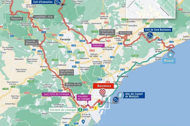 <p>La Vuelta a Espana 2023 – stage 2 map</p>